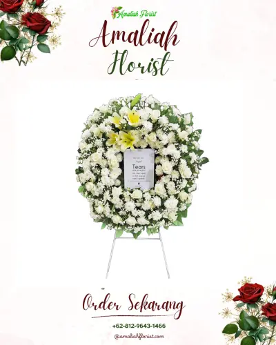 Krans Bunga Duka Cita di Mekar Jaya