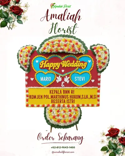 Karangan Papan Bunga Pernikahan di Mekar Jaya
